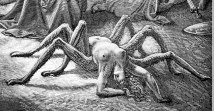 Gustave Doré - Dante - Arachné au Purgatoire (détail)