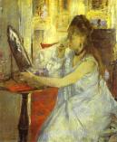 Berthe Morisot - Femme se poudrant 1877