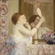 Frederick Carl Frieseke - Femme au miroir 1911