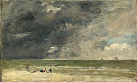 Eugene Boudin - Plage à Trouville 1890 (National Gallery London)