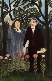Douanier Rousseau - La muse inspirant le poète (Marie Laurencin & Appolinaire)