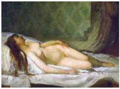 Eduardo Rosales Gallina 1865 - Mujer desnuda dormida - MNBA-BuenosAires