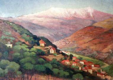 Mustapha Farroukh - Village sur le Mont Liban 1945