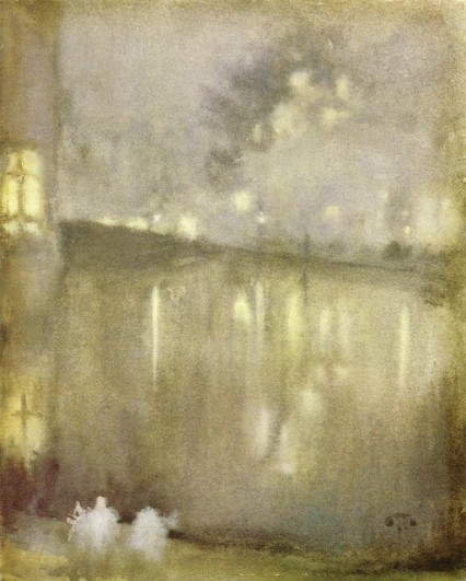 James Abbott Whistler - Nocturne en gris et or  Canal en Hollande
