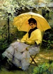 Albert Edelfelt - Femme et son ombrellel-1886
