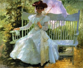 Frank Duveneck (1848-1919) american painter - That summer afternoon in my garden