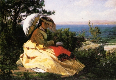 Jules Breton (1827-1906) - La femme àl'ombrelle 1871