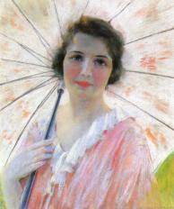 Robert Reid Lewis (1860-1929) - Lady with a parasol