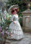 William Hounsom Byles-1872-1916 - The flower garden