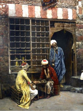 Edwin Lord Weeks USA 1879 - A game of chess in Cairo street