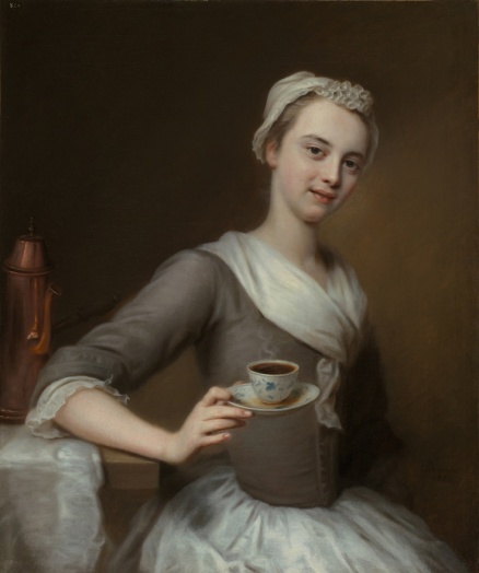 Balthasar Denner (1685-1749) - Jeune fille offrant le café